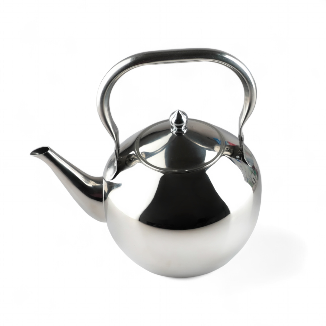 إبريق شاي سادة من بيستر مصنوع من الستانلس ستيل