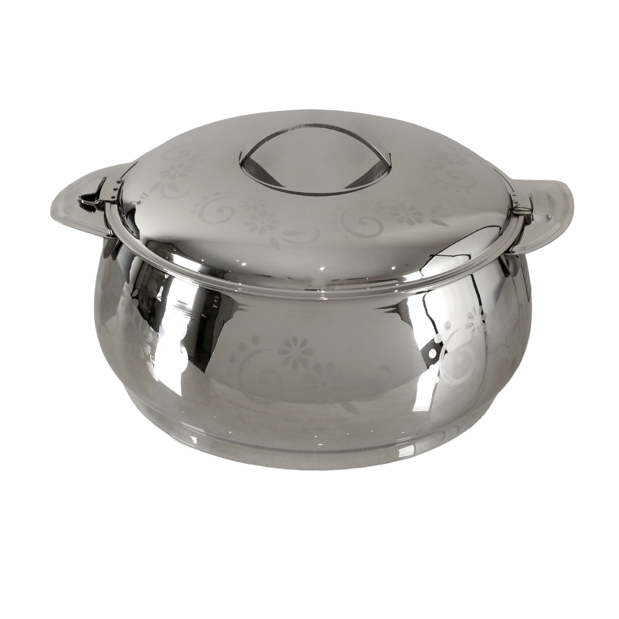 حافظة طعام ماكسيما من الستانلس ستيل بنقوش