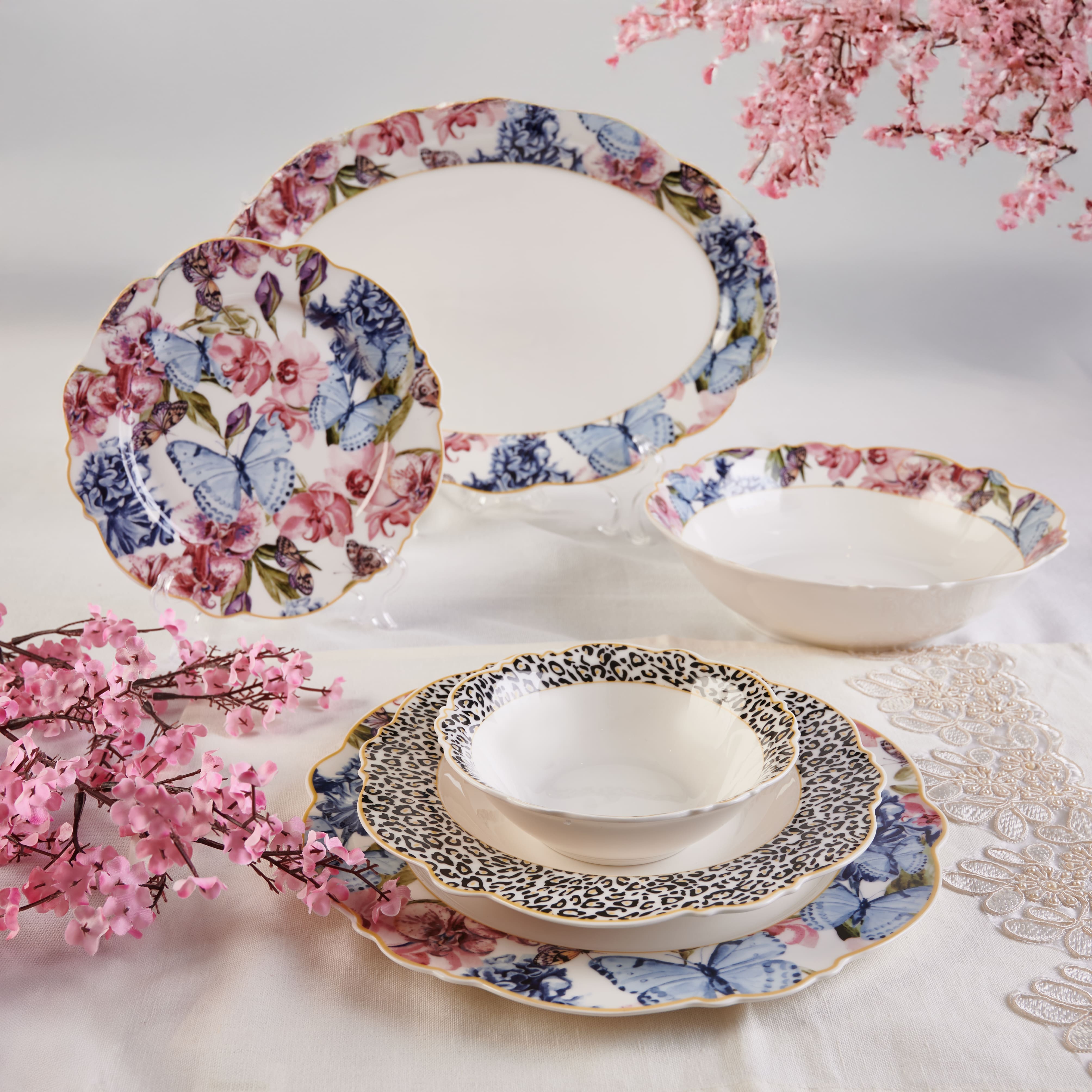 طقم سفرة من سوليتير ملون، 27 قطعة، طقم سفرة يكفي لـ 6 أشخاص