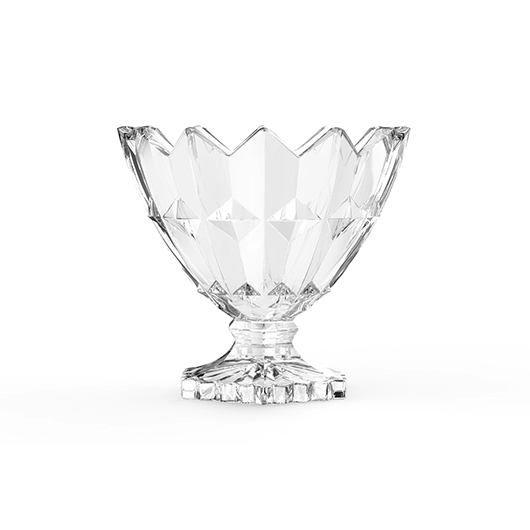 طقم كاسات حلا من كريستال، مكون من 2 قطعة، حجم صغير